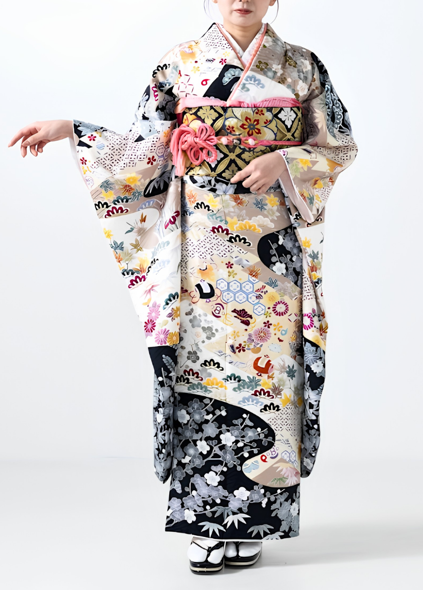85　墨彩花紋